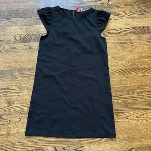 Gap Women's Black Cap Ruffle Sleeve Back Zip Shift Dress Size Small